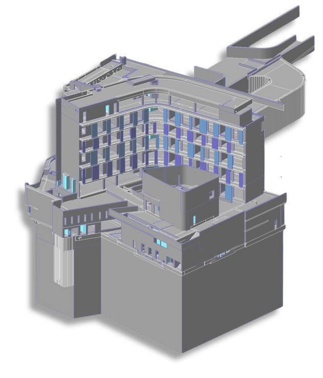 Maquette BIM de la partie neuve d’un hôtel à Nice, RM BIM SOLUTIONS en collaboration avec S.A.M.M.I