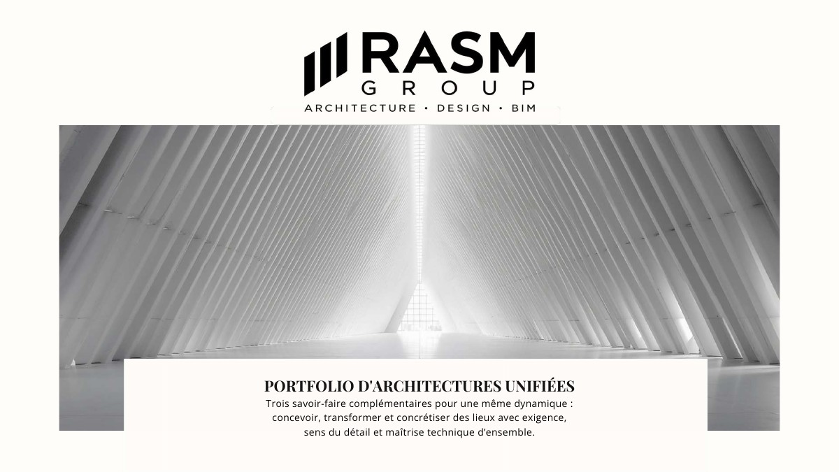 Couverture du portfolio RASM Group : architectures unifiées