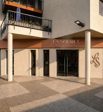Entrée de La Source, librairie-café à Marseille, projet Atelier RM